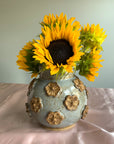 Round Flower Vase || Pastel Blue